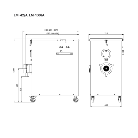 KONETEOLLISUUS Automatinė mėsmalė-maišyklė LM-130/A, nerūdijančio plieno, 1600kg/val., 400V/7,5kW ELMA13001 | E-gastro