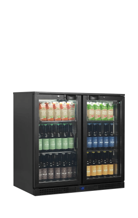 TEFCOLD Pobarinis šaldytuvas BA26H, 2 varstomos stiklinės durys, 190 l., 900 x 520 x 870 mm 45471 | E-gastro