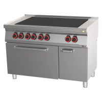 REDFOX Elektrinė viryklė su 6 vientisomis kaitvietėmis ir orkaite GN 2/1 SPLT 70/120-21 E 00014654 | E-gastro