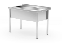 HENDI Stalas su viena plovimo vonia suvirintas Profi Line 800x700x(H)850mm