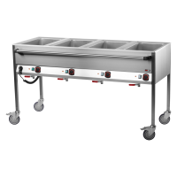 REDFOX Elektrinis marmitas GN 4×1/1, valdikliai ilgojoje pusėje, VLPD 4120 00006129 | E-gastro