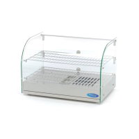MAXIMA Šildomas maisto vitrininis stendas 45 L 55 cm 2 lentynos