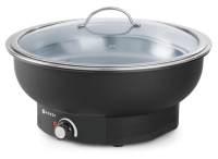 HENDI Apvalus stalo elektrinis marmitas, Tesino, Kitchen Line, 6,8 L, 230 V/ 500 W, Ø405×(H)240 mm 204832 | E-gastro