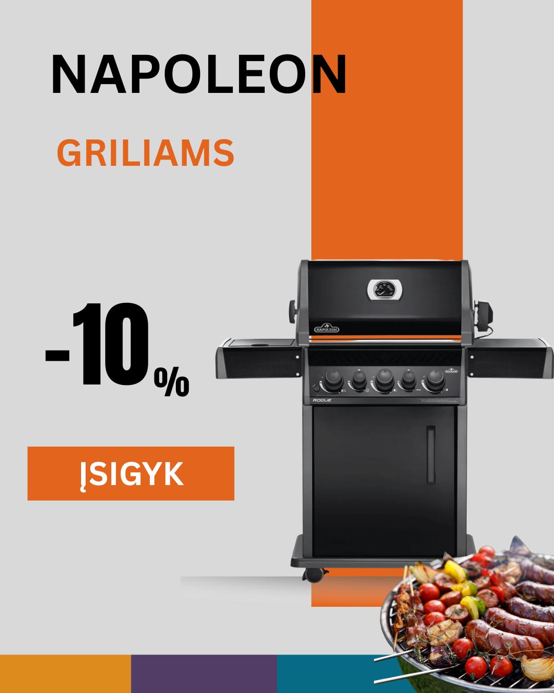Pasiruoškite tobulam BBQ sezonui – „Napoleon“ griliams - 10%!