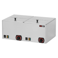 REDFOX Dvigubas dešrelių/daržovių garintuvas WE11, 2x GN 1/2, 230V/2kW 00005197 | E-gastro