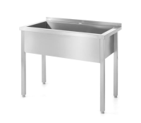 HENDI Stalas su viena plovimo vonia suvirintas Profi Line 1000x600x(H)850mm