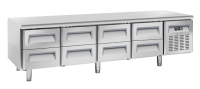 COOL HEAD Šaldomas stalas su 8 stalčiais UGN4180, GN 1/1, 230V/282W, 700x650x2239 mm UGN 4180 | E-gastro