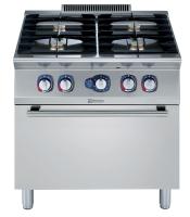 ELECTROLUX Dujinė viryklė 4 kaitviečių po 5,5kW, su dujine orkaite, 800 mm. 371002 | E-gastro