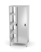 HENDI Atvira spinta su pertvara ir slankiojančiomis durimis, surenkama, Kitchen Line, 800x700x(H)1800mm