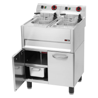 REDFOX Elektrinė gruzdintuvė 2 × 8 l su spintele 400 V FE 61 ELT