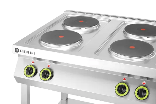 HENDI Kitchen Line 4 degiklių elektrinė viryklė, 400 V / 10400 W, 800 x 700 x (A) 900 mm 226223 | E-gastro