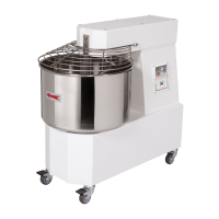 RM GASTRO Spiralinis maišytuvas 1 greičio rėžimas, nuimamas dubuo 15 l  400 V HTS 15 T
