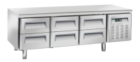 COOL HEAD Šaldomas stalas su 6 stalčiais UGN3160, GN 1/1, 230V/282W, 700x650x1803 mm UGN 3160 | E-gastro