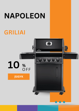 Pasiruoškite tobulam BBQ sezonui – „Napoleon“ griliams - 10%!