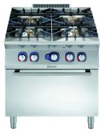 ELECTROLUX Dujinė viryklė 4 kaitviečių 1x10kW ir 3x6kW, su dujine orkaite 8,5 kW, 800 mm. 391005 | E-gastro