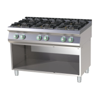 RM GASTRO Dujinė viryklė ant atviros spintelės SP 7120 G
