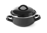 HENDI Sriubų ir padažų puodas su dangčiu, juodas, 0,8L, Ø140x(H)110mm 625705 | E-gastro