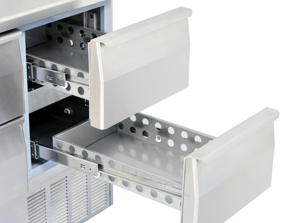 COOL HEAD Dviejų stalčių saladetė CRD45A, 2xGN1/1, 230V/74W, 700x878x450 mm CRD 45A | E-gastro