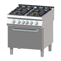 RM GASTRO Dujinė viryklė su elektrine statine orkaite SPT 780/21 GE 00008246 | E-gastro