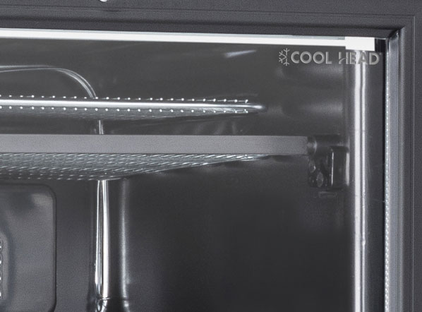COOL HEAD Šaldiklis TNG390B, stiklinės durys, juodas 300 l. TNG 390B | E-gastro