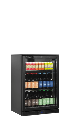 TEFCOLD Pobarinis šaldytuvas BA11H, 1 varstomos stiklinės durys, 128 l., 600 x 520 x 900 mm