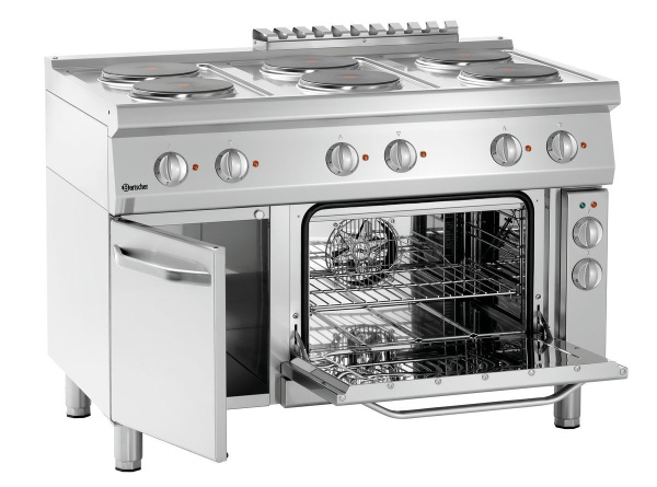 BARTSCHER Elektrinė viryklė 700, 6 kaitviečių su konvekcine orkaite, 400V / 19,25 kW 286247 | E-gastro