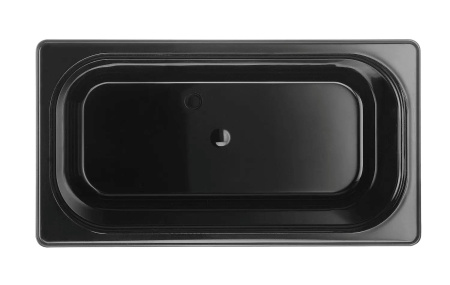 HENDI GN 1/3 konteineris iš juodo polikarbonato, 7,8L, Juodas, 325x176x(H)200mm