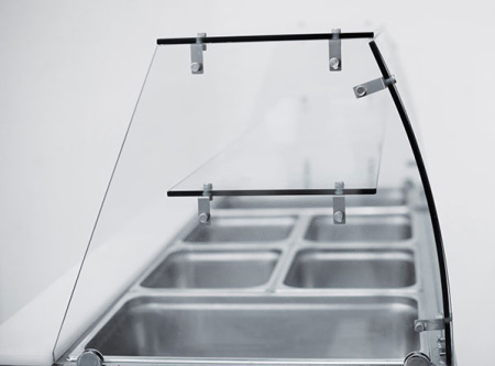 COOL HEAD Saladetė su stikline vitrina CR90A, 2xGN1/1, 230V/142,4W, 700x1295x900 mm CRQ 90A | E-gastro