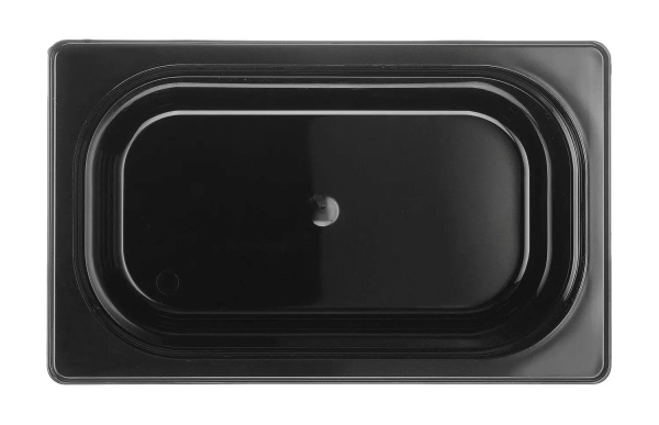 HENDI GN 1/4 konteineris iš juodo polikarbonato, 4L, Juodas, 265x162x(H)150mm