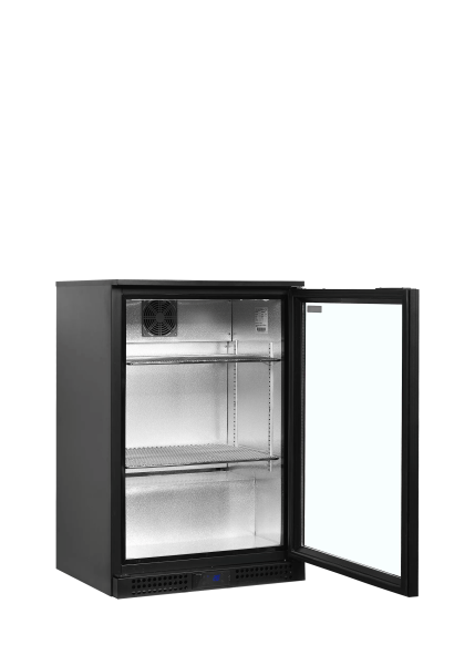 TEFCOLD Pobarinis šaldytuvas BA11H, 1 varstomos stiklinės durys, 128 l., 600 x 520 x 900 mm