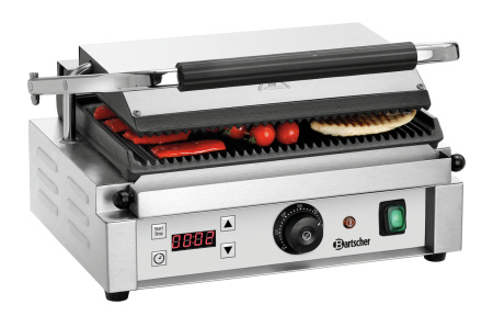 BARTSCHER Elektrinis kontaktinis grilis "Panini", rifliuotas viršus ir apačia, 230V/2,2kW A150684 | E-gastro