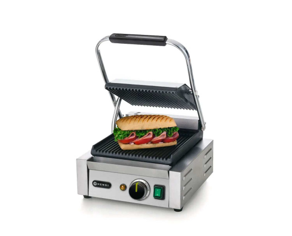 HENDI Vienpusis kontaktinis grilis, rifliuotas viršus ir apačia, 310x375x(H)216mm 263501 | E-gastro