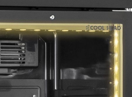 COOL HEAD Dviejų durų gėrimų šaldytuvas su LED apšvietimu TKG1000CB, juodas, 1200 l. TKG 1000CB | E-gastro