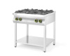 HENDI dujinė viryklė, Kitchen Line, 4 degikliai – su atviru stovu, HENDI, Kitchen Line, 19kW, 800x700x(H)900mm 227589 | E-gastro