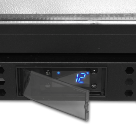 TEFCOLD Pobarinis šaldytuvas BA11H, 1 varstomos stiklinės durys, 128 l., 600 x 520 x 900 mm