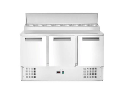 ARKTIC 3 durų šaldytuvo stalas su antstatu 1365x695x(H)955mm 236239 | E-gastro