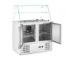 ARKTIC Šaldomas 2 durų salotų stalas su stikline vitrina, 900x695x(H)1270mm 236185 | E-gastro