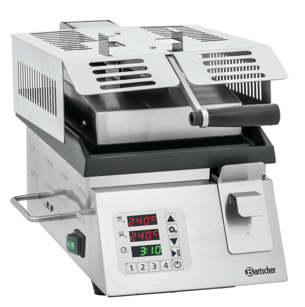 BARTSCHER Elektrinis skaitmeninis kontaktinis grilis DT 2000 1G, lygus viršus ir apačia, 230V/2kW 370211 | E-gastro