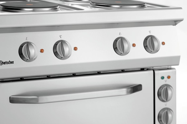 BARTSCHER Elektrinė viryklė 700, 4 kaitviečių su konvekcine orkaite, 400V / 14,05 kW 286225 | E-gastro