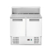 ARKTIC 2 durų šaldytuvo stalas su antstatu ir granito stalviršiu, 247 l, 900x700x(H)1070 mm, 230V/145W 236208 | E-gastro