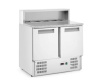 ARKTIC 2 durų šaldytuvo stalas su antstatu ir granito stalviršiu, 247 l, 900x700x(H)1070 mm, 230V/145W 236208 | E-gastro