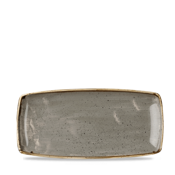 FINE DINE Stačiakampė lėkštė Peppercorn, pilkas, 395x140 mm, 6 vnt. SPGSOP111 | E-gastro