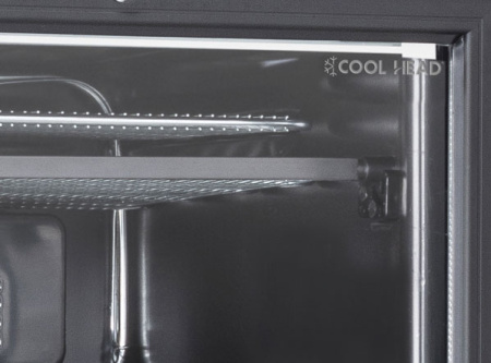 COOL HEAD Šaldiklis TNG390B, stiklinės durys, juodas 300 l. TNG 390B | E-gastro