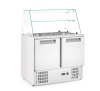 ARKTIC Šaldomas 2 durų salotų stalas su stikline vitrina, 900x695x(H)1270mm 236185 | E-gastro